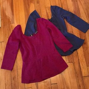 EXPRESS 3/4 sleeve peplum tops